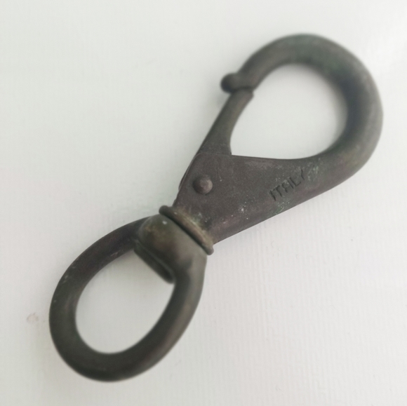 Brass Antique Spring Snap Hook - Picture 3 of 3